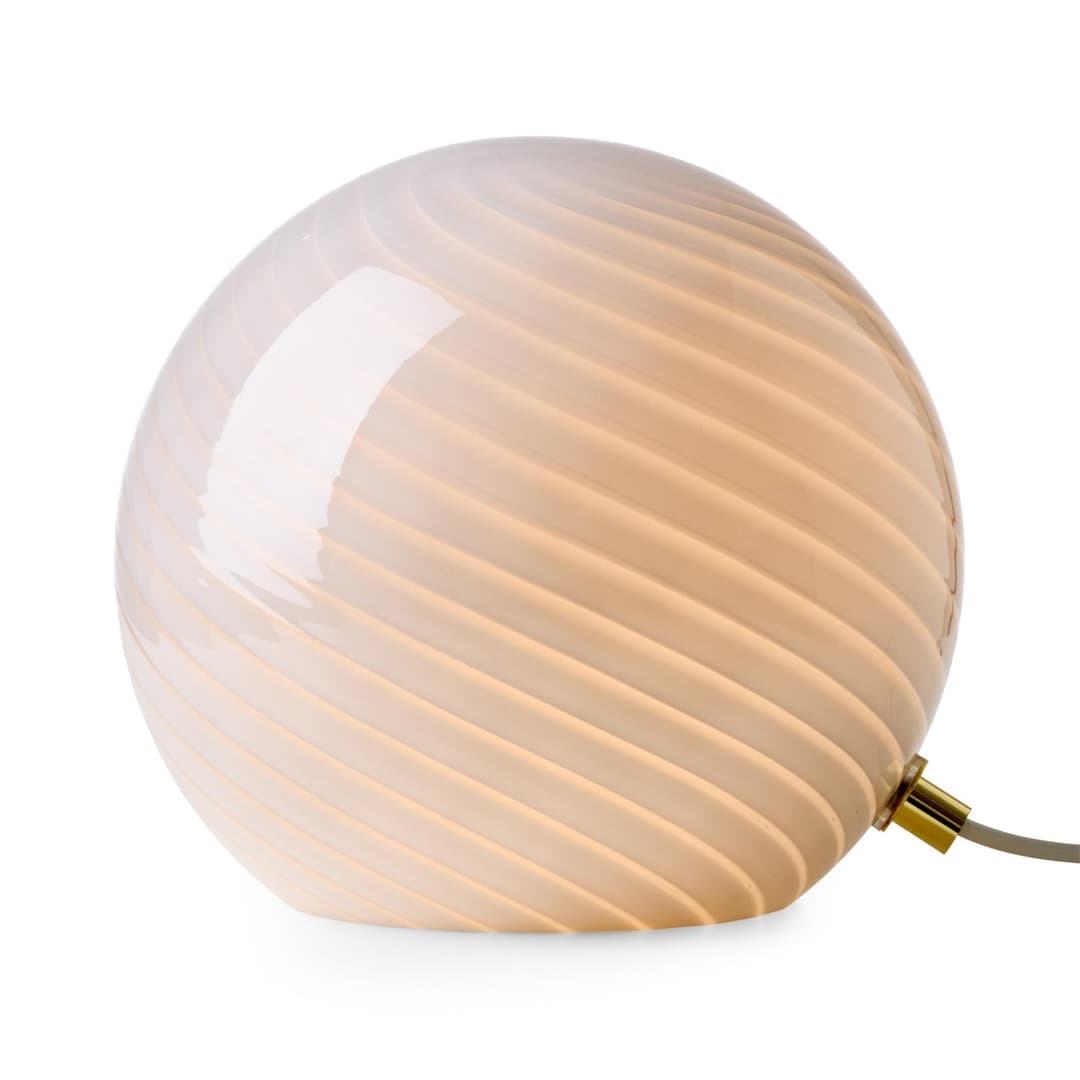 CANDY Tischleuchte, grau, Ø 20 cm, Glas, E14 - Halo Design - Wohnzimmer - Einflammig