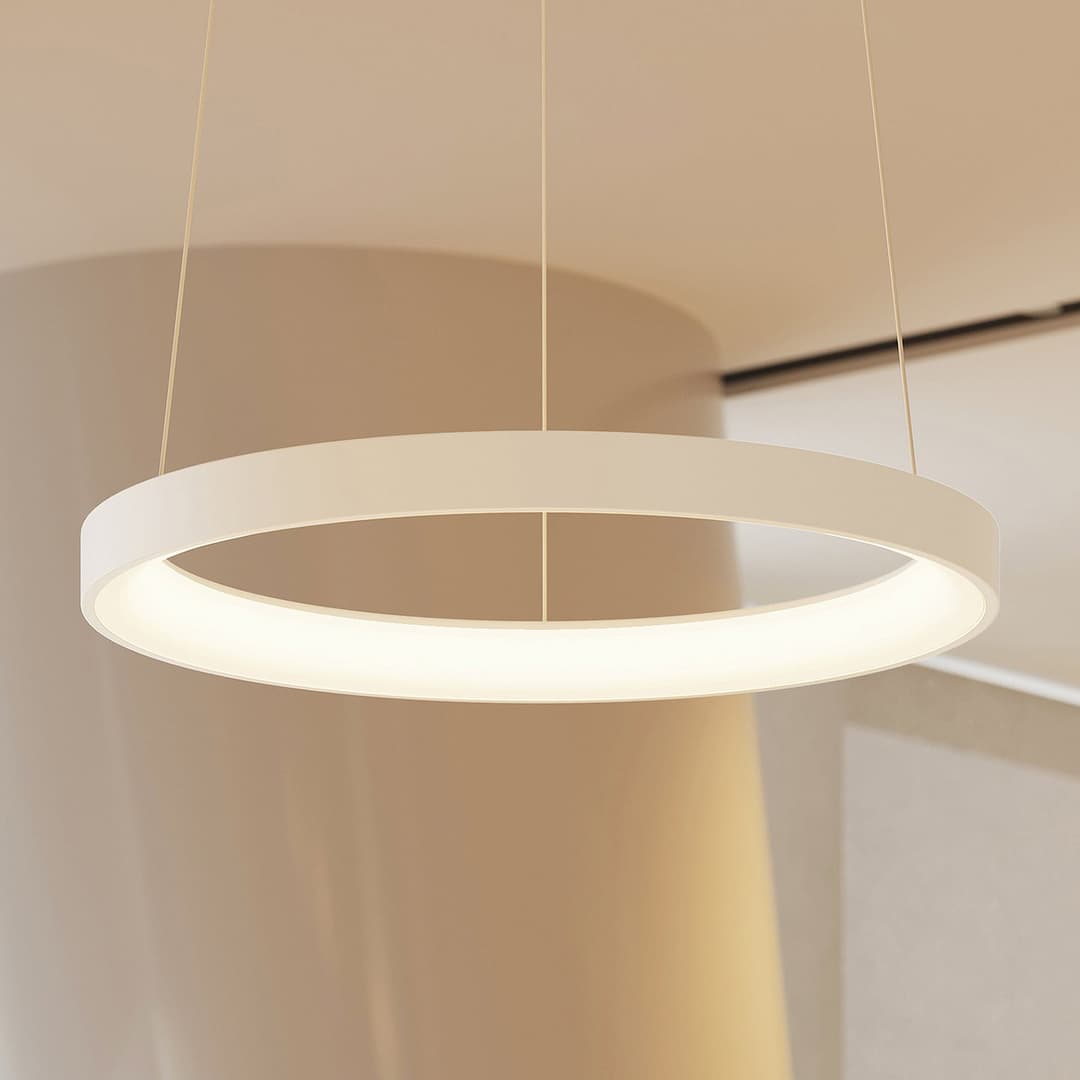 Vivy LED-Hängeleuchte, weiß, Ø 58 cm, Metall - Arcchio - Küche - Modern - Einflammig