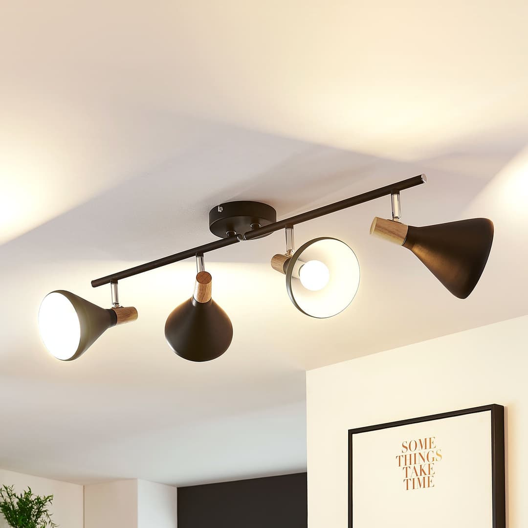 Arina 4 Deckenleuchte Black - Lindby - Schlafzimmer - Modern - Metall - Mehrflammig