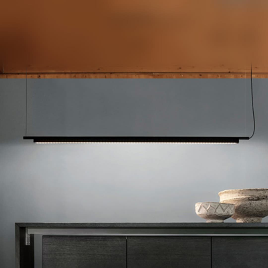 Compendium Pendelleuchte 2700K Schwarz - Luceplan - Wohnzimmer - Design - Metall - Einflammig