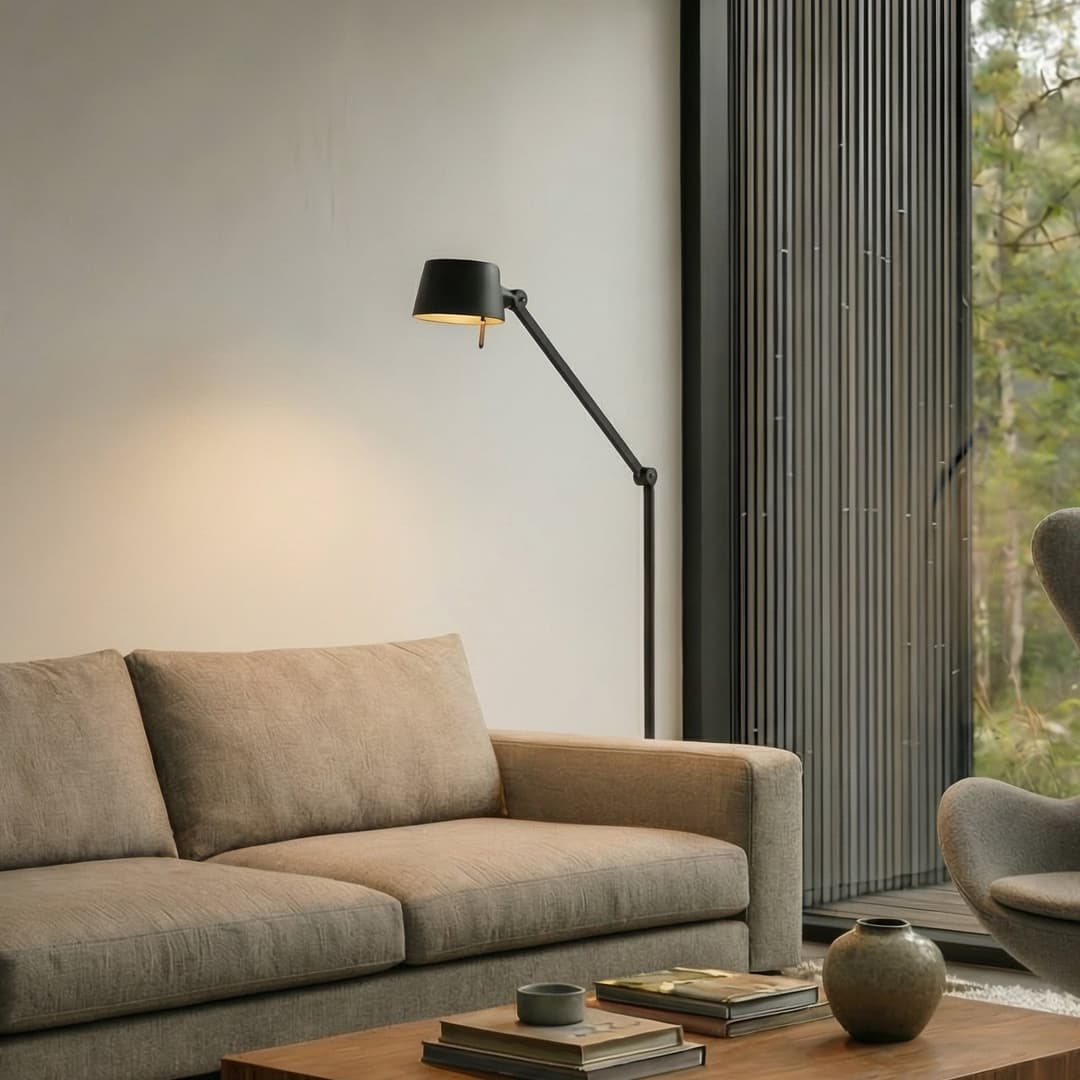 Silka Stehleuchte H173 Black - Lucande - Arbeitszimmer / Büro - Modern - Metall - Einflammig
