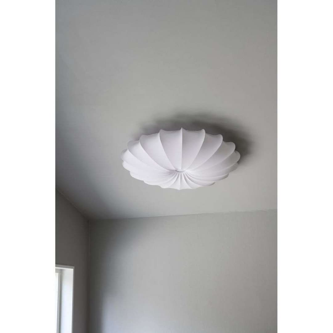 Anna 60 Decken/Wandleuchte White - Watt & Veke - Schlafzimmer - Skandinavisch - Stoff / Textil - Einflammig