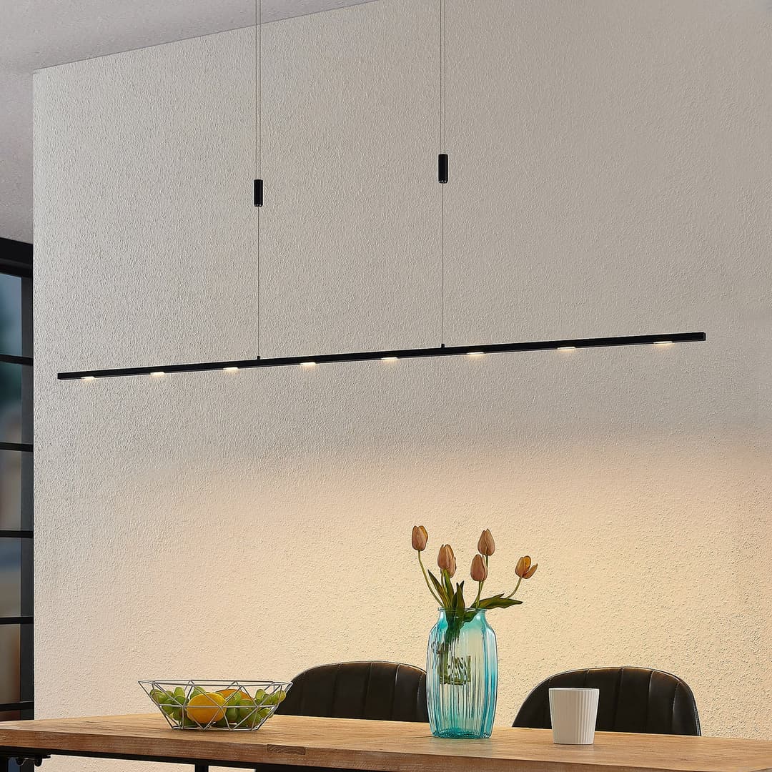 Stakato 8 LED Pendelleuchte L180 Black - Lucande - Wohnzimmer - Modern - Aluminium - Mehrflammig
