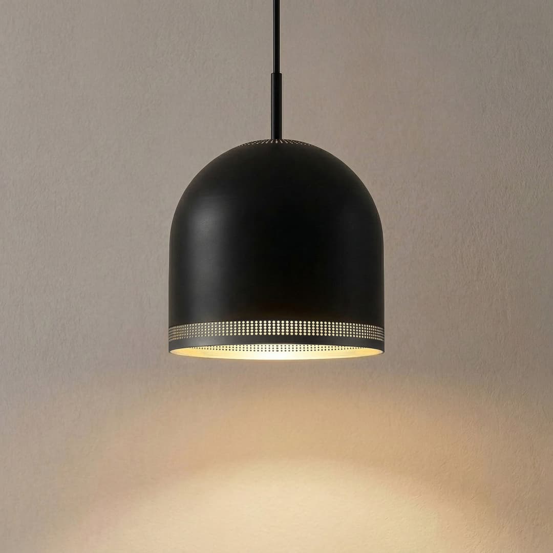Oura Hängeleuchte, Ø 25 cm, schwarz, Eisen, E27 - NOLA - Esszimmer - Skandinavisch - Metall - Einflammig