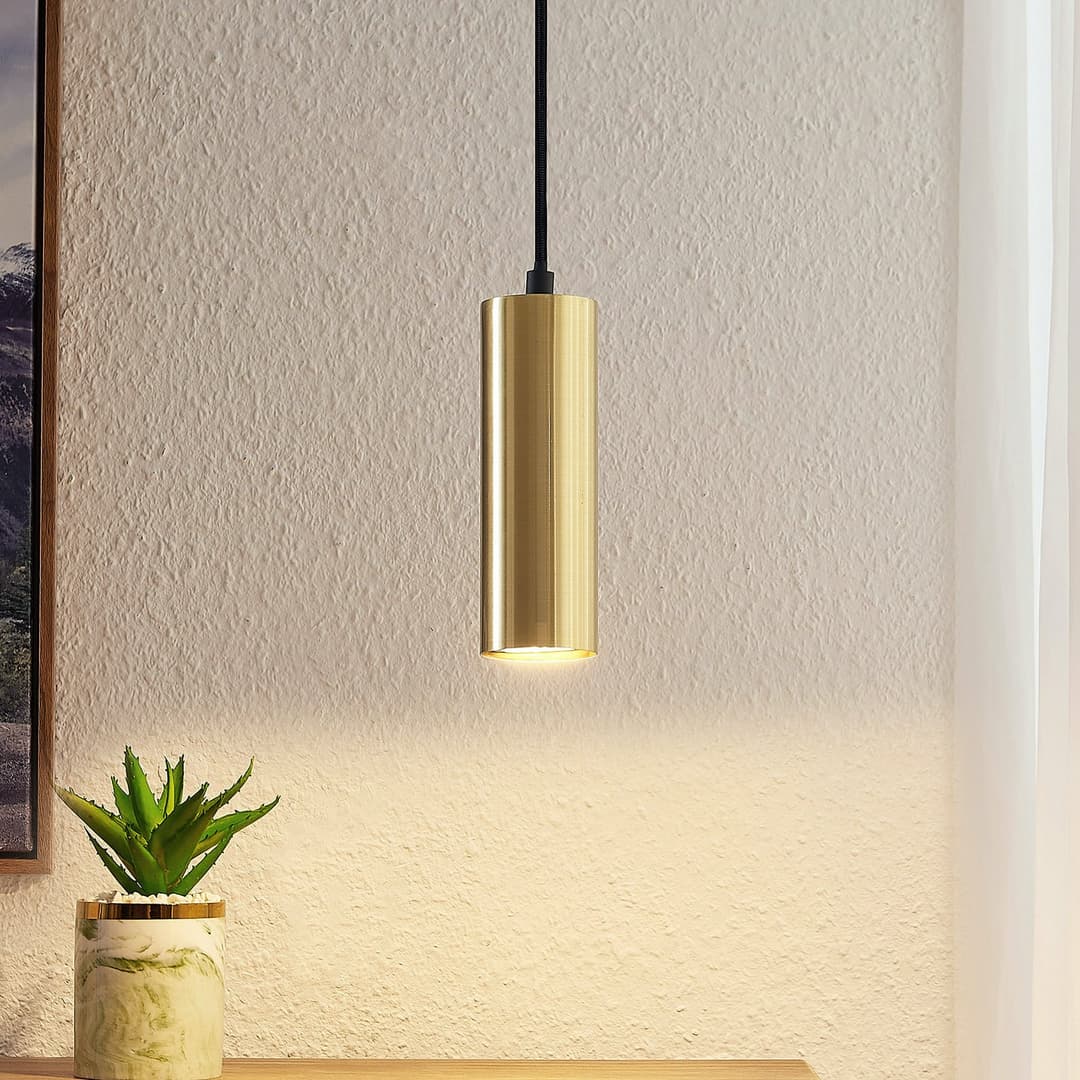 Raisan Pendelleuchte Brass - Lindby - Wohnzimmer - Modern - Metall - Einflammig